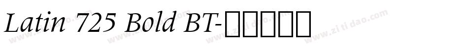 Latin 725 Bold BT字体转换